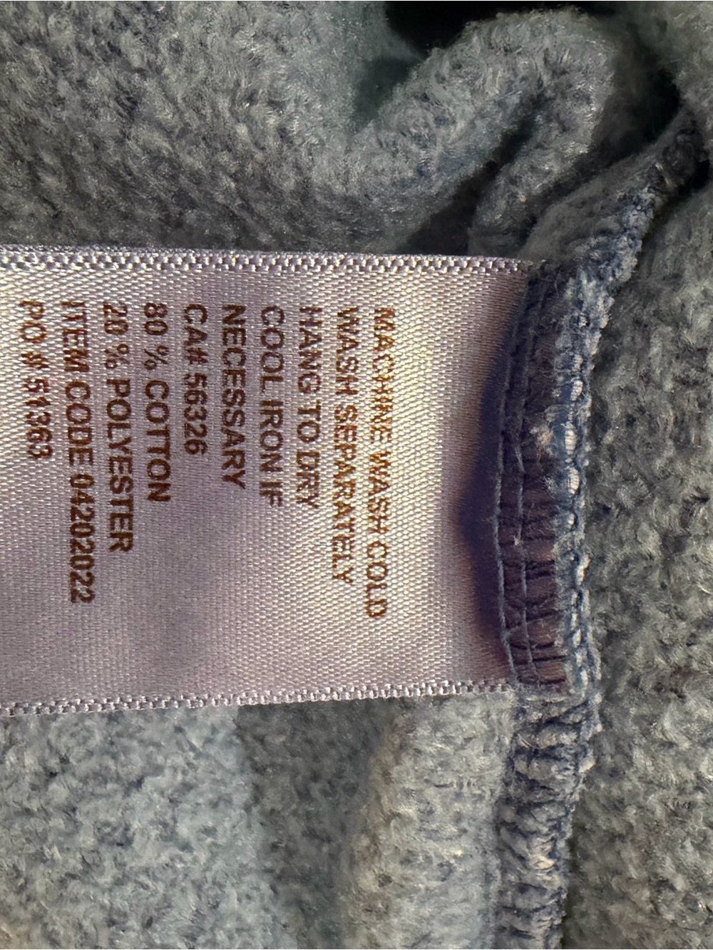 Chatham Blue Hooded Sweatshirt - Pristine - Picture 5 of 5